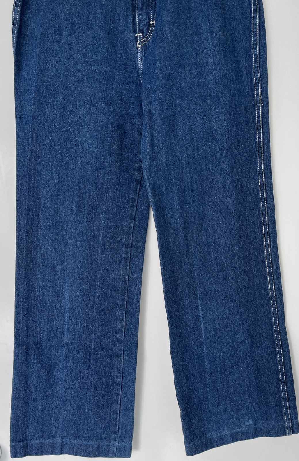 Vintage Gap 1970’s Women’s Dark Blue Denim High Rise Straight Leg Jeans 29 x 27