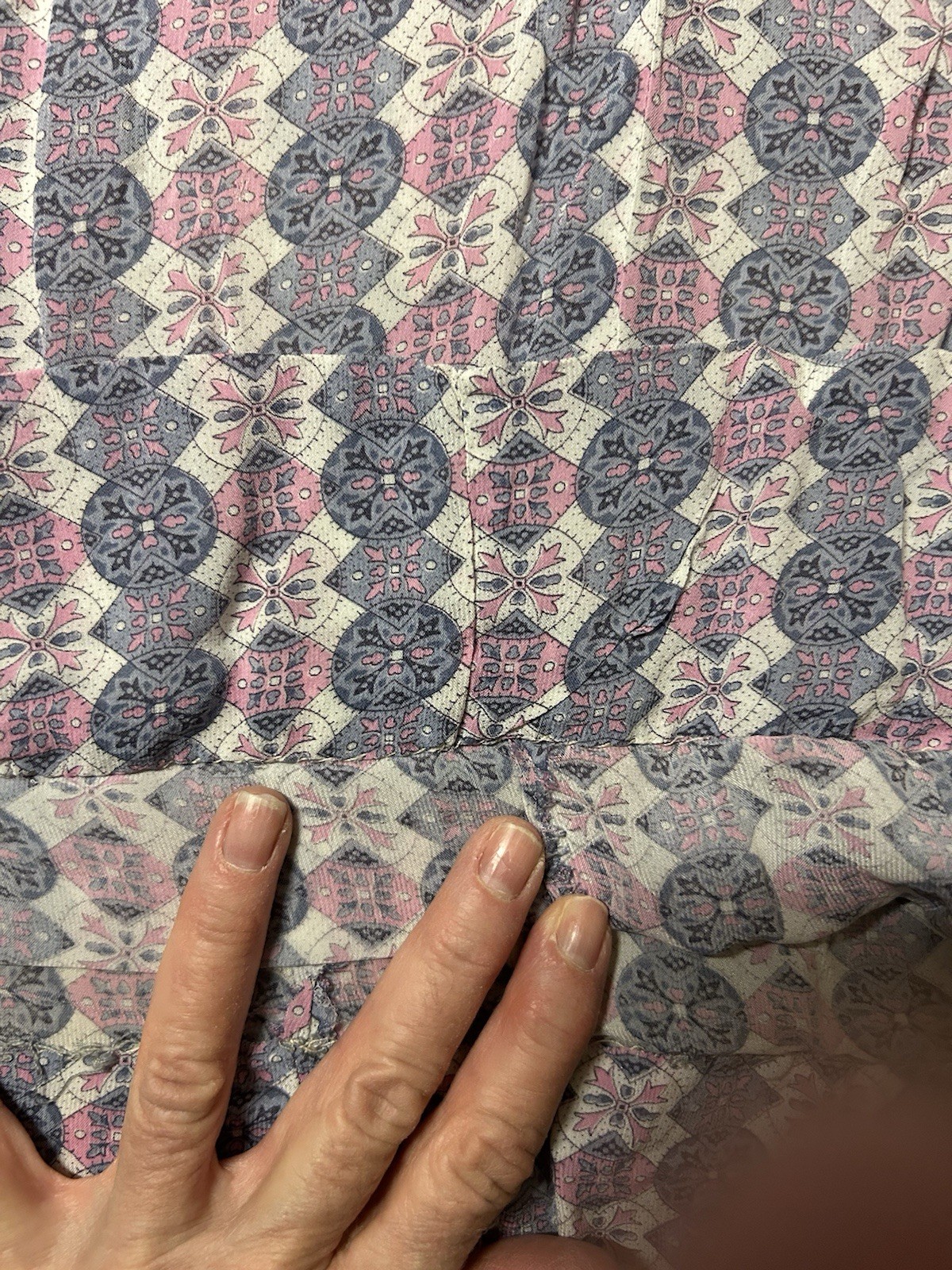 Vintage Rayon Pink Dress With Jeweled Buttons, 27 Inch Waist, Sheer