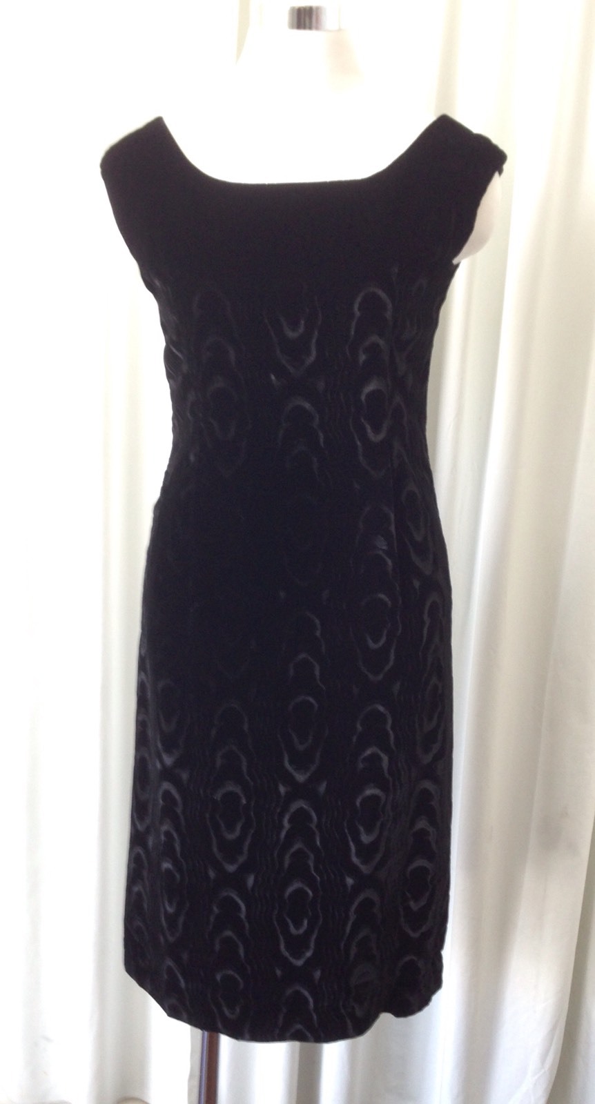 Vintage 60’s Sarah Fredericks Black Velour Moire Dress Suit
