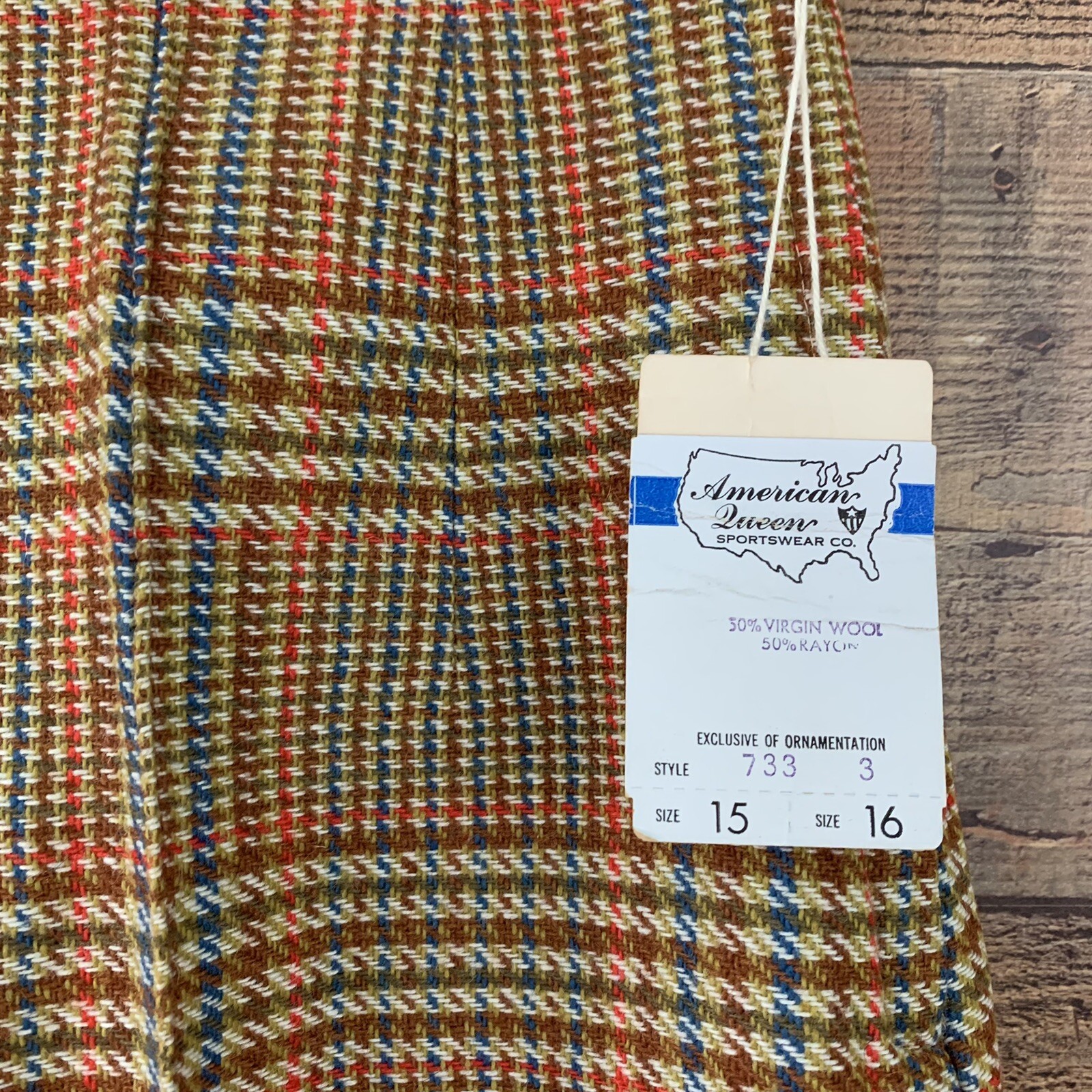 Vintage 1960’s Prep Academia Wool High Waist Bermuda Trouser Walking Shorts Sz M