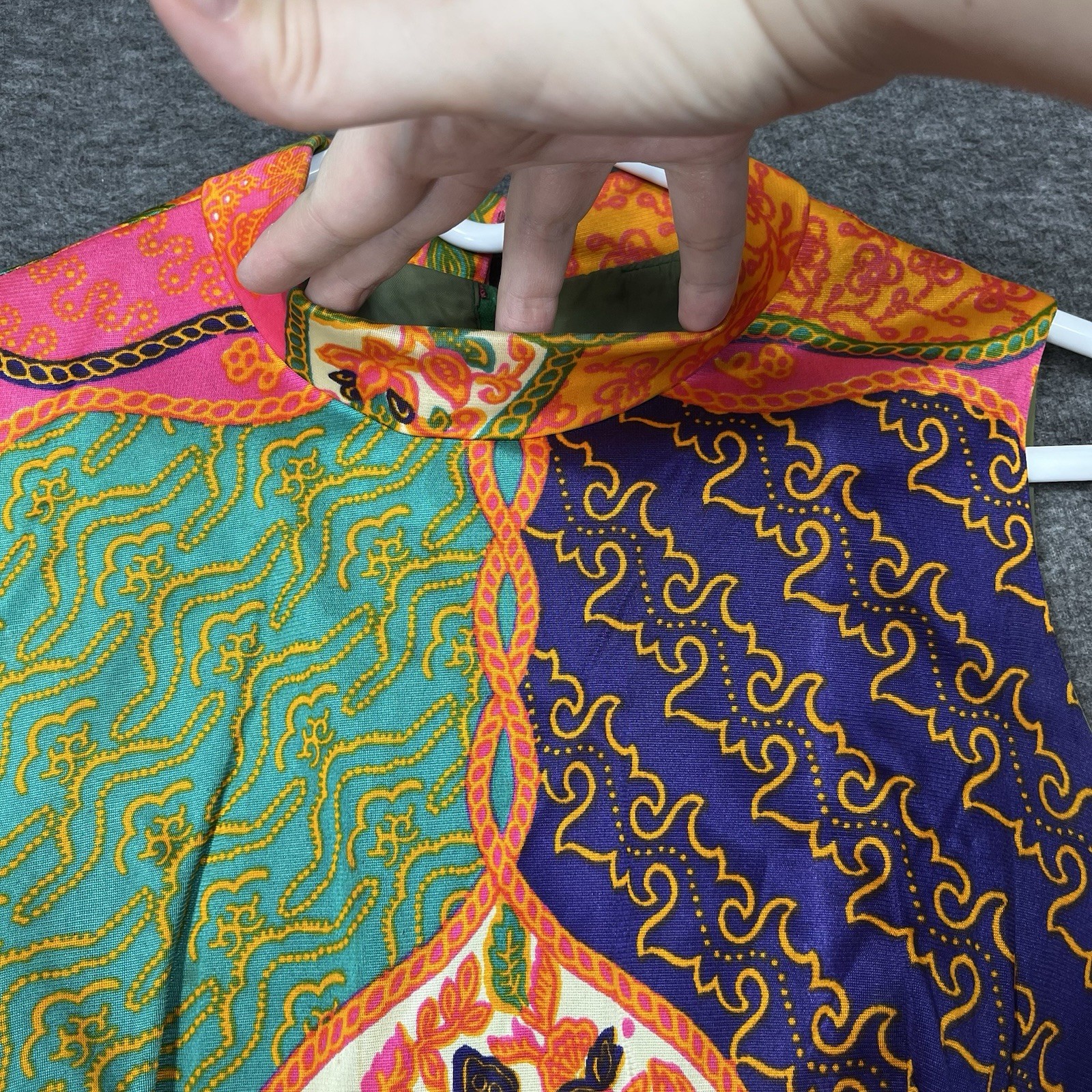 Vintage H/B Jrs of California Maxi Dress Size XS Psychedelic Mod Hippie 60s 70s