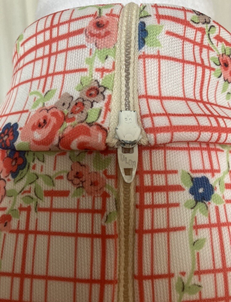 1970s Plaid and Floral All Over Patterned Shirt