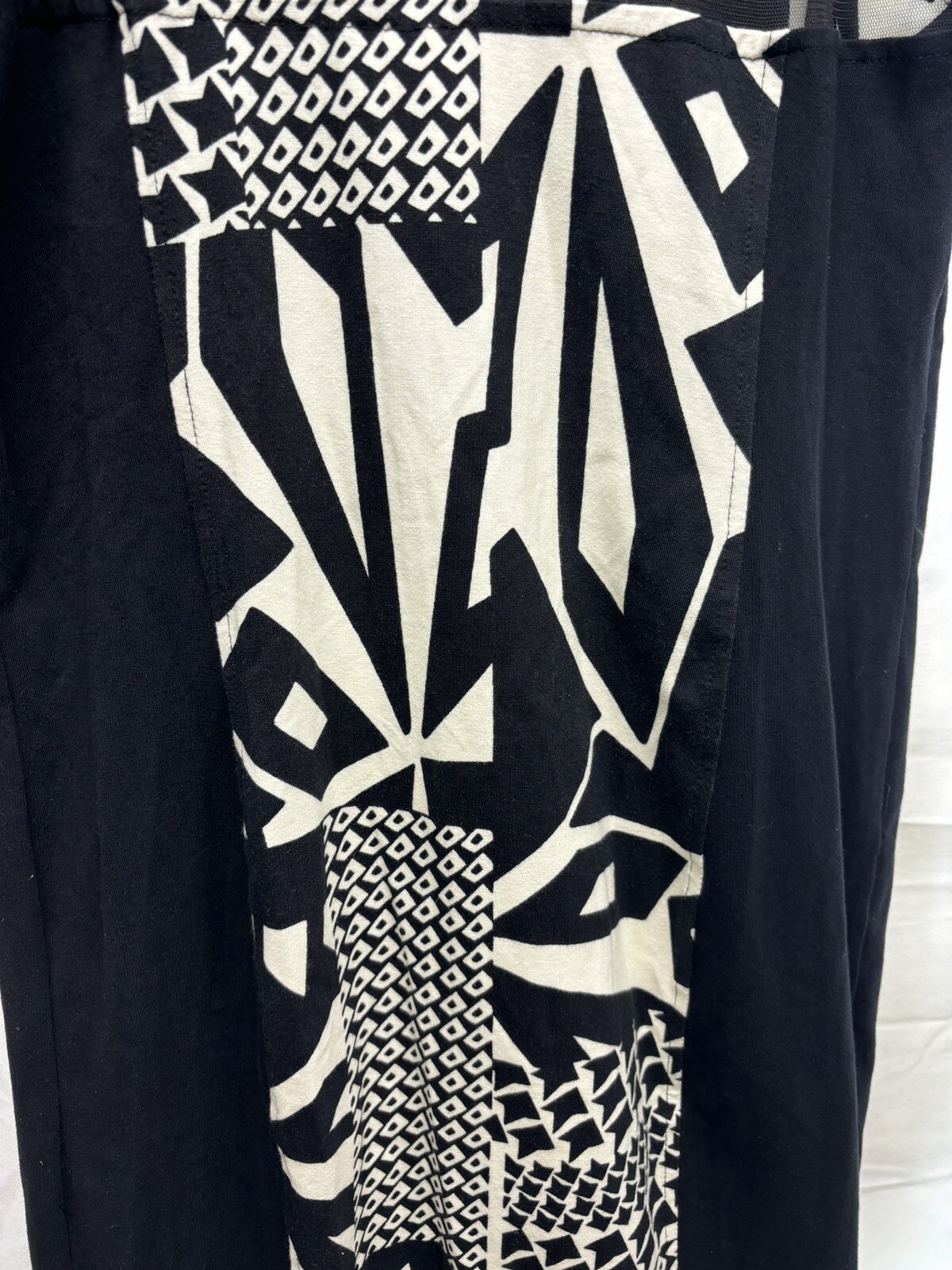 Vintage Wet Seal Body Con Mini Dress – Black & Cream Full Zip Mesh Cut outs – XL