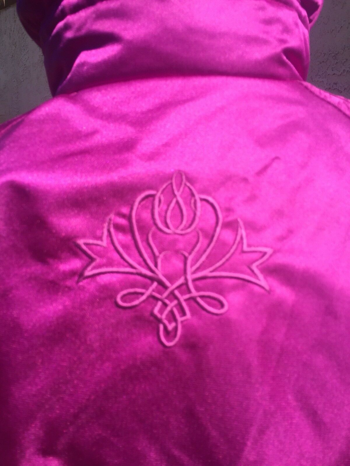 Vintage 80s 90s Descente Neon Purple Ski Snow Puffer Jacket Retro Shiny Bunny
