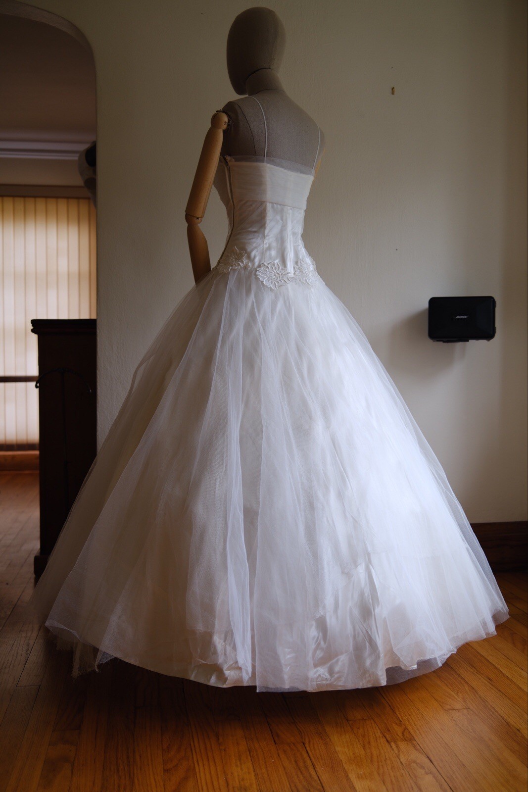 1950s Vintage Ivory Tulle Prom Party Or Wedding Dress