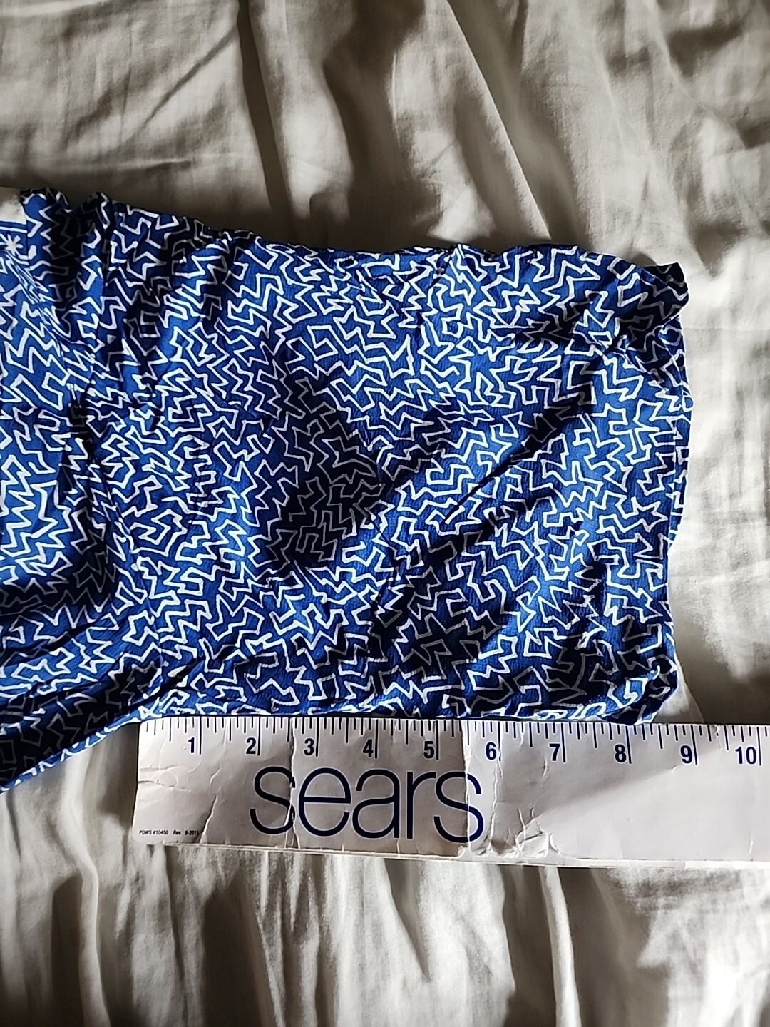 Blue And White 60s Mod Vintage Maxi Dress Fit And Flare Size X-Small/Small