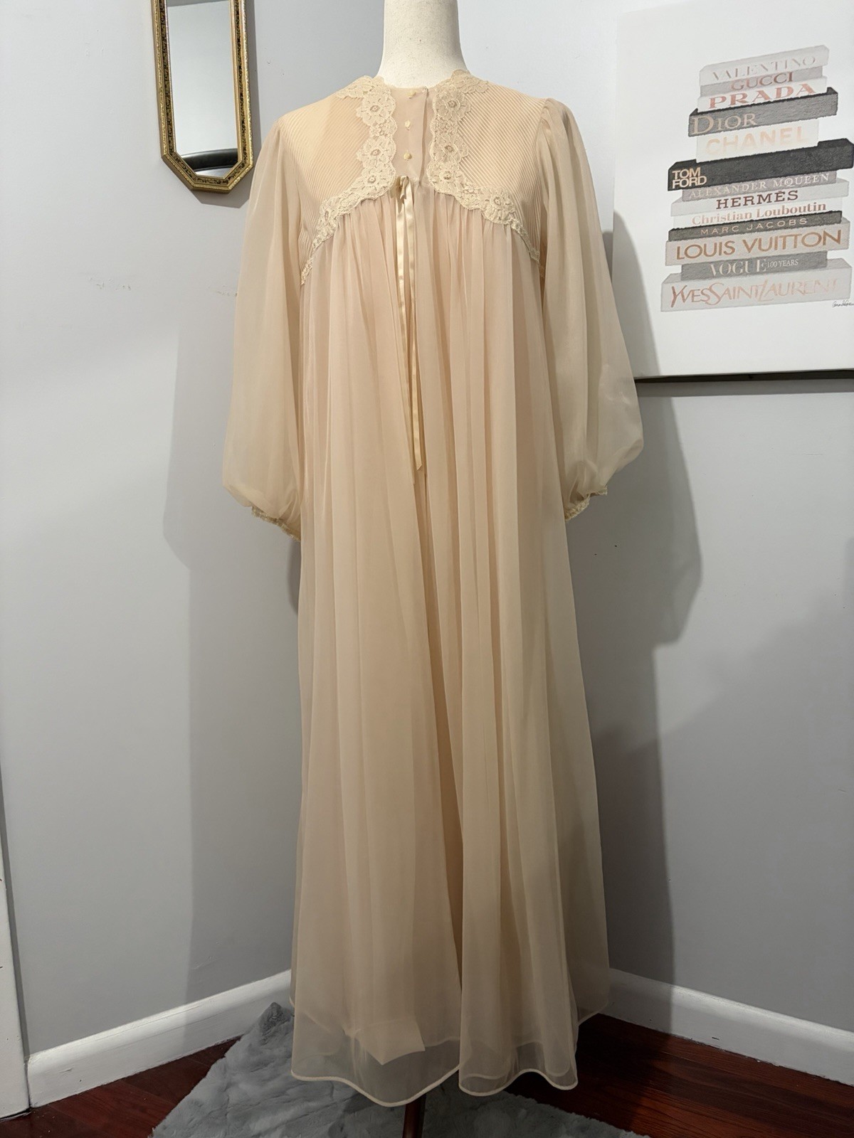 Vintage Gossard Artemis Nightgown and Peignoir, Size Medium
