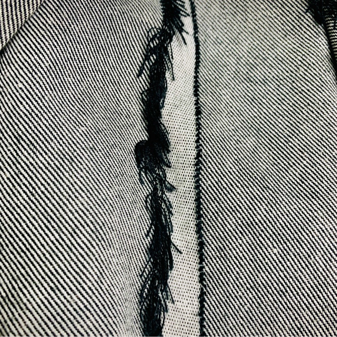 Vintage 80s Blazer Jacket Grey Gray White Stripes With Black Eyelash Mat Sz 8