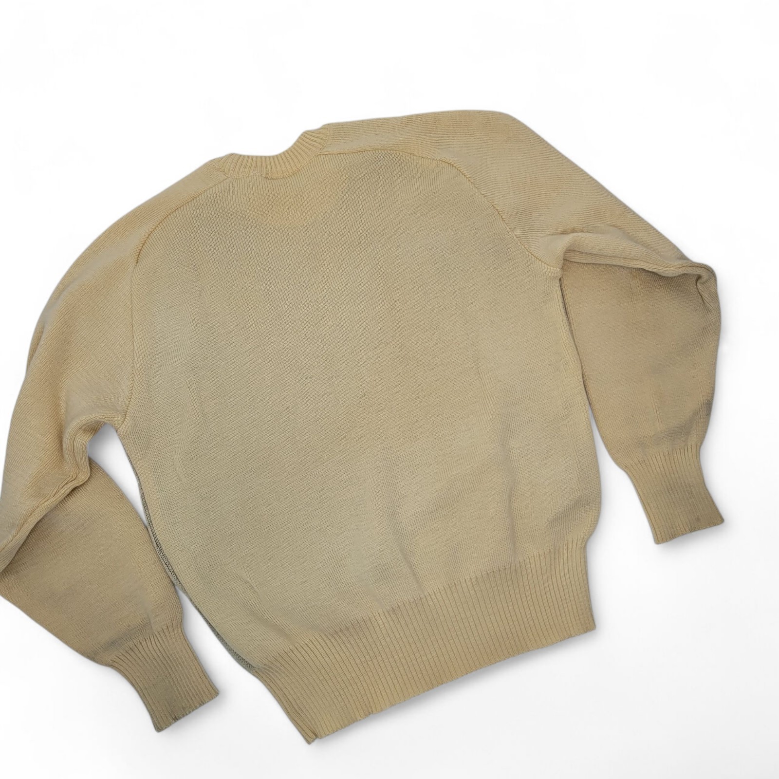 Vtg 60s 70s Hysport 100% Wool Koala Sweater XS 85cm Ivory Australia