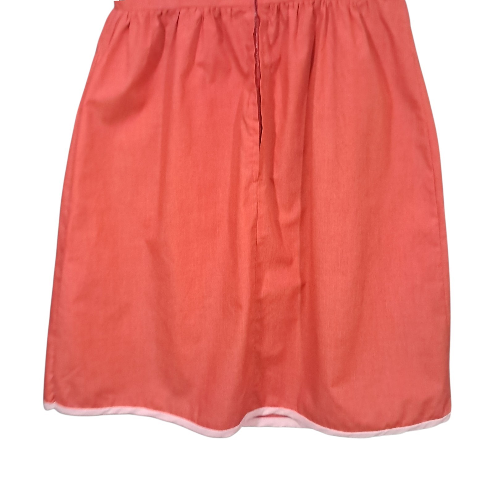 Vintage 50s Tall Shop Dress Coral Hourglass Union Made Rockability Retro Medium