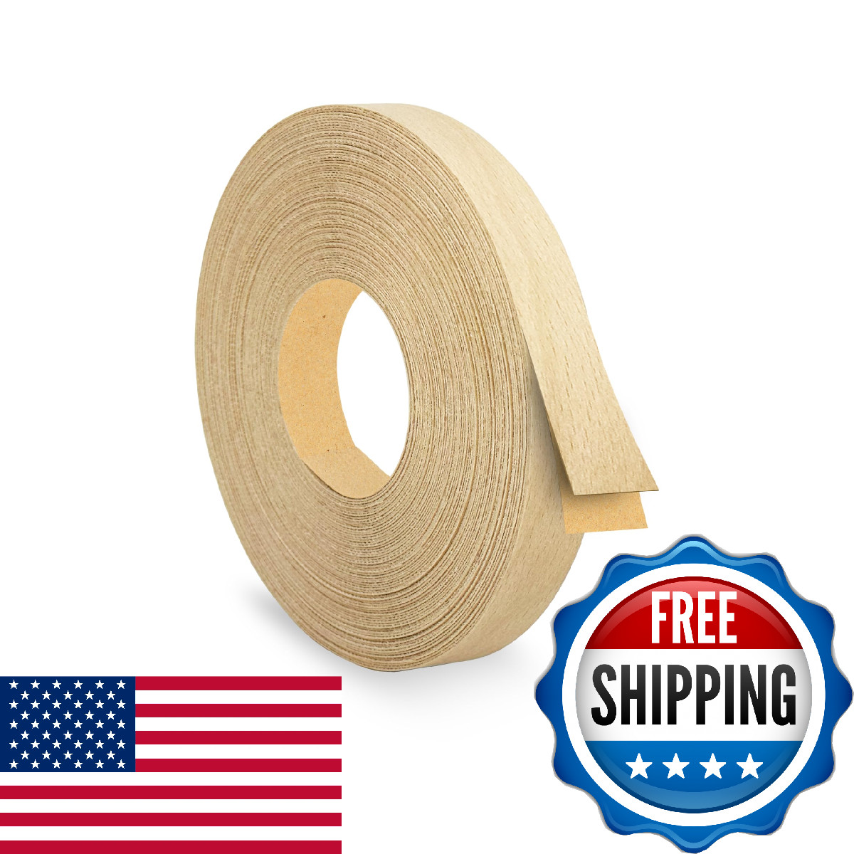 Birch 1 1/2 inch x 25 feet Edge Banding Veneer Tape Peel Stick Adhesive Edging V