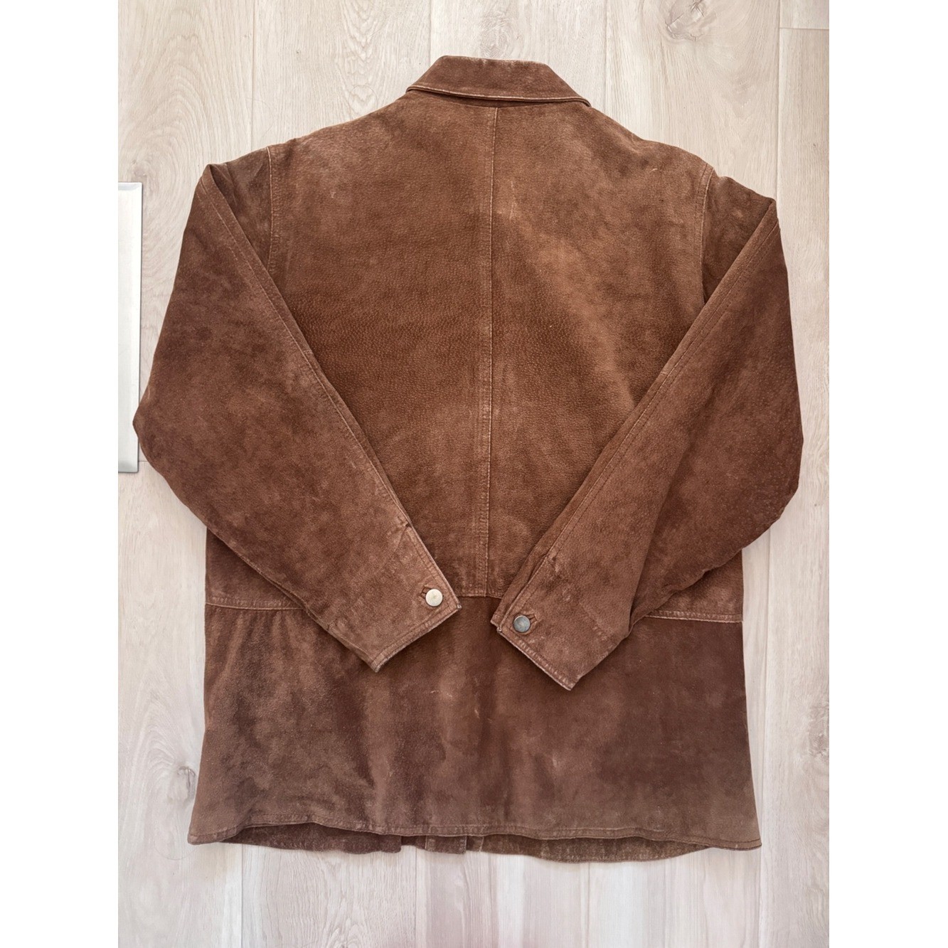 VTG L.L. Bean Genuine Suede Chore Coat Western Ranchwear Barn Jacket Size L/XL