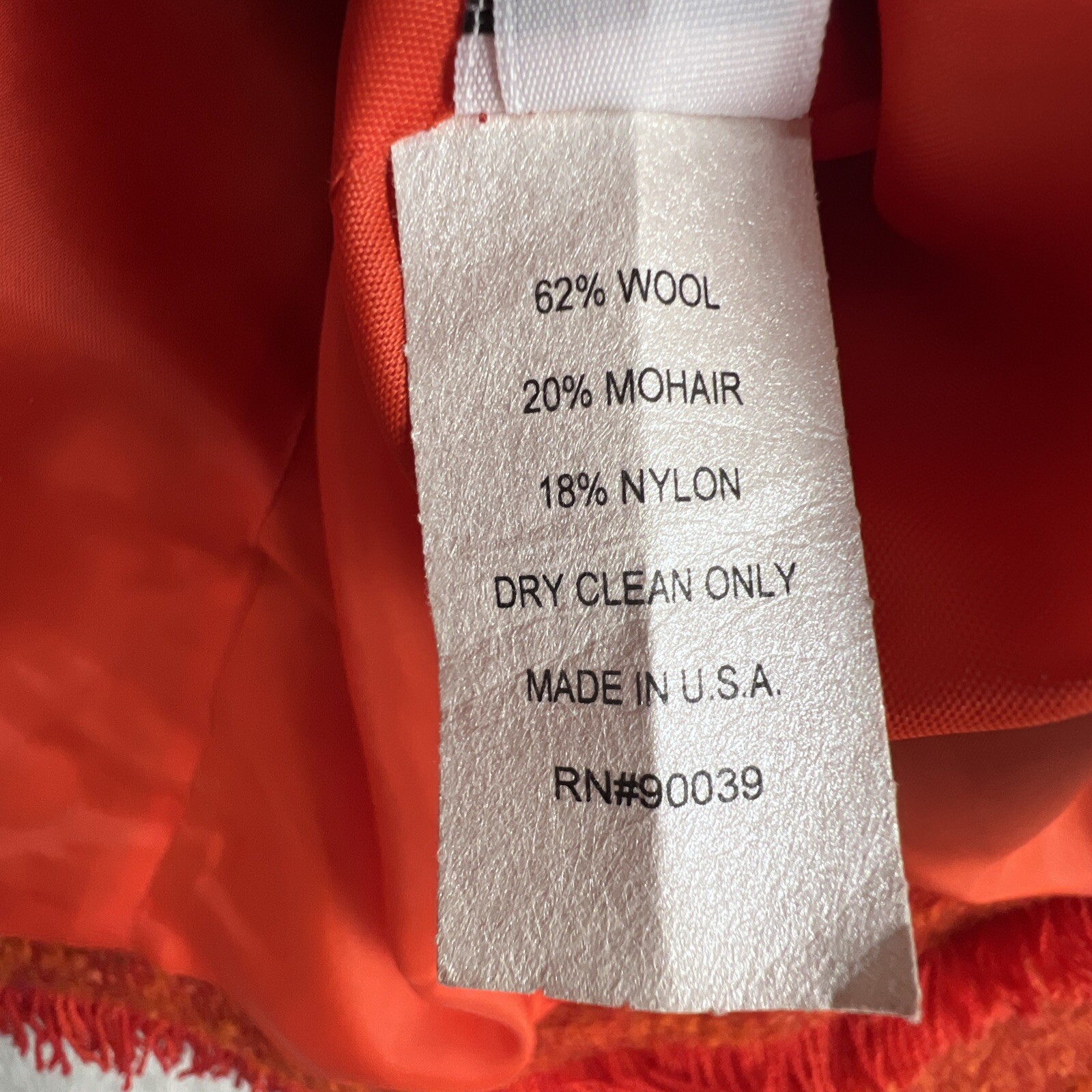 VTG Florine Wachter Bicci Skirt Suit Set Womens 12 Wool Mohair Red Jackie O