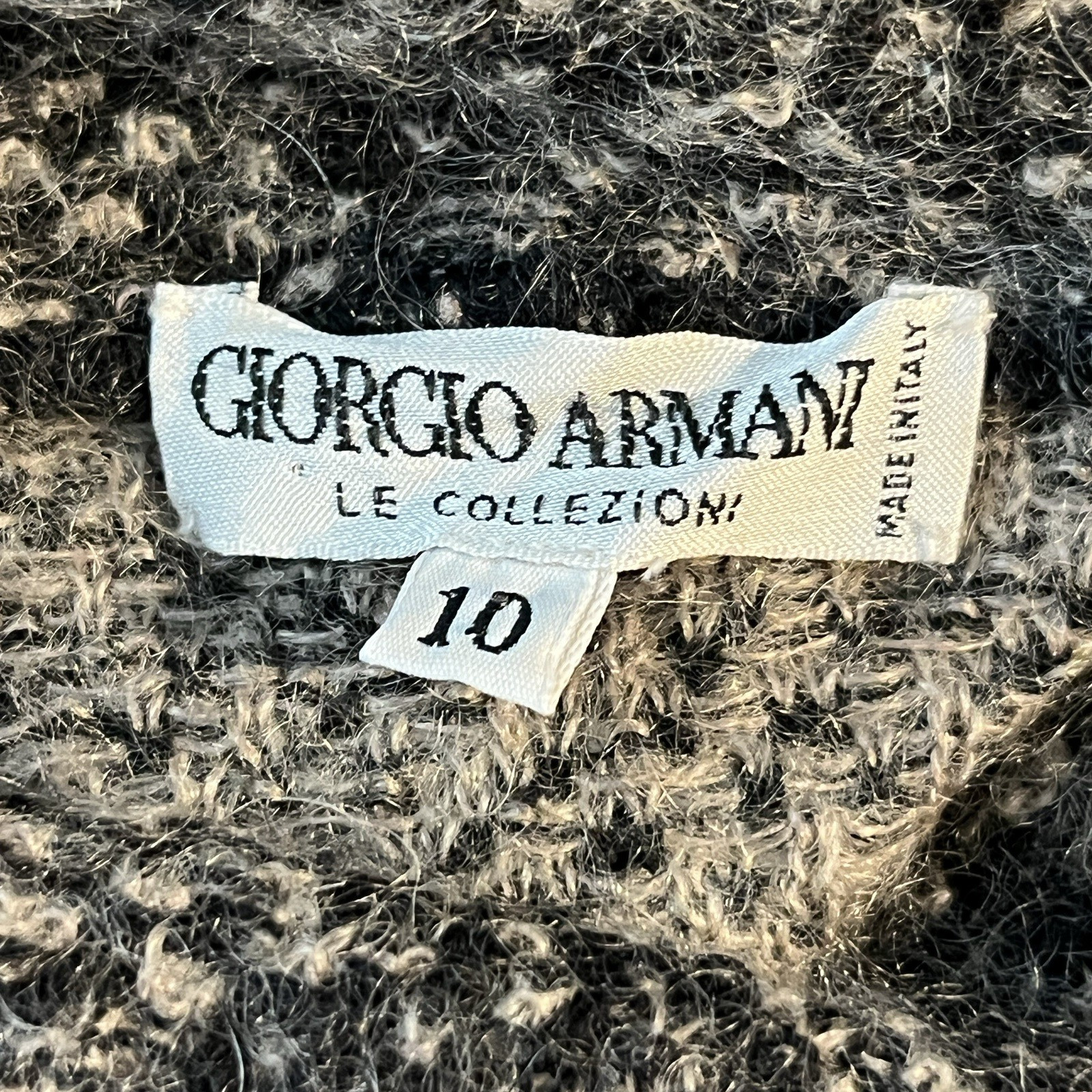 VTG 90s Georgio Armani Collezioni Women’s Sweater Wool Mohair Blend Gray Size 10