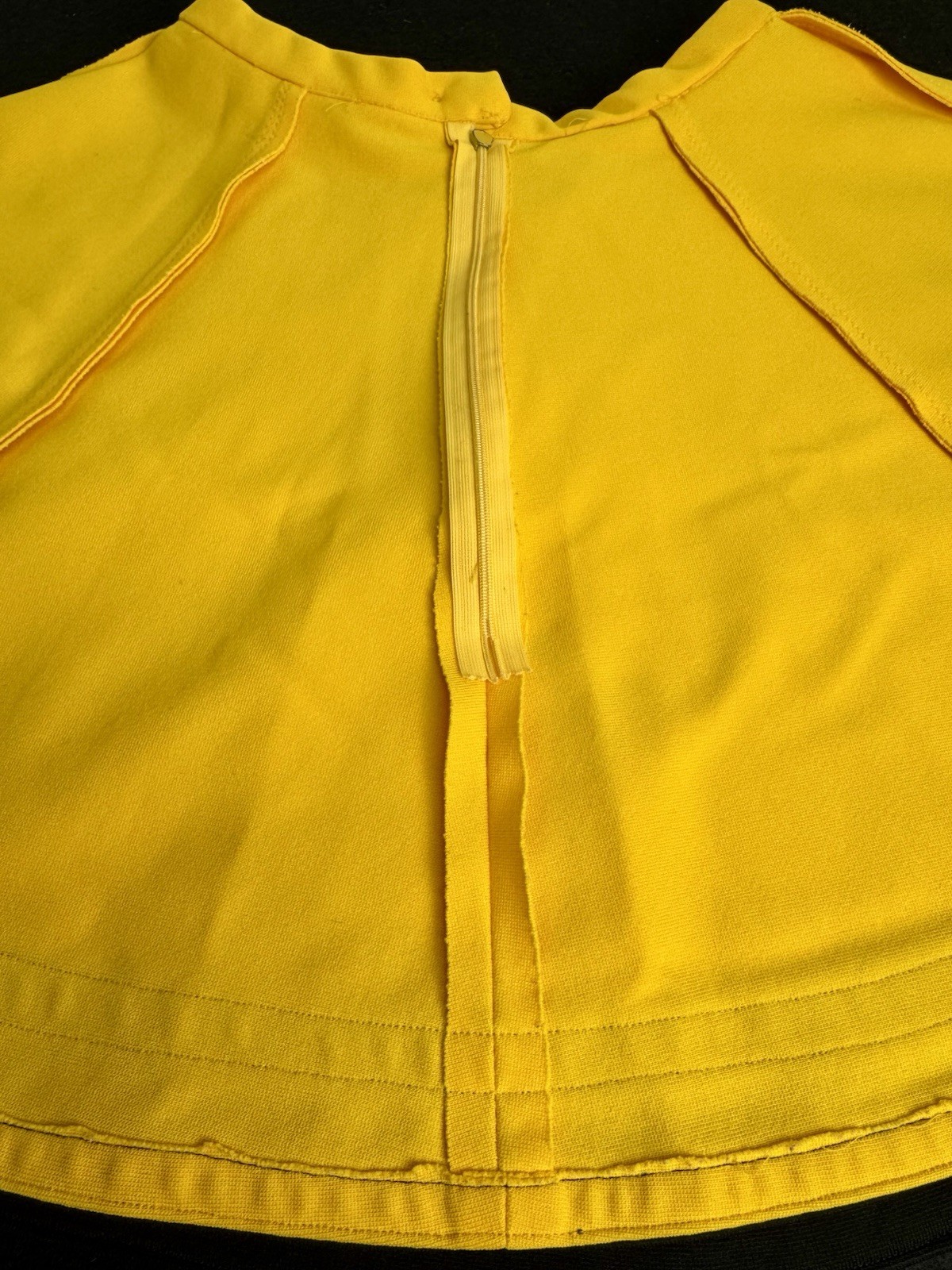 Vintage Cheerleader Skirt Yellow And Black 24” Waist Stripe Great Condition