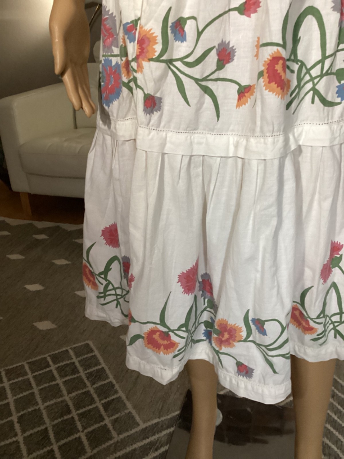Vintage Early 80s Freestyle Cotton Floral Top & Skirt Set Cottagecore Boho