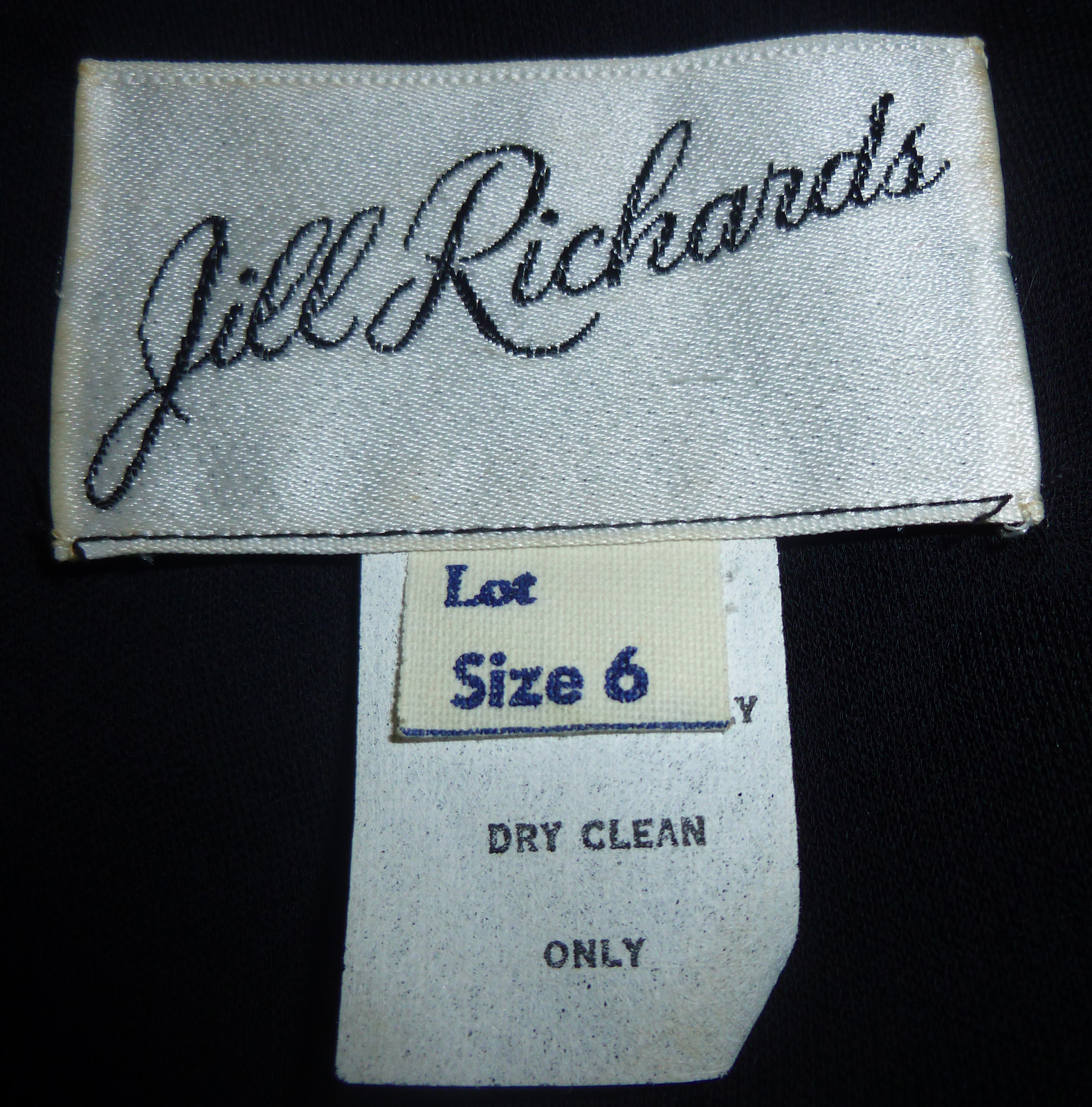 Black JILL RICHARDS long sleeve vintage A-line dress 6