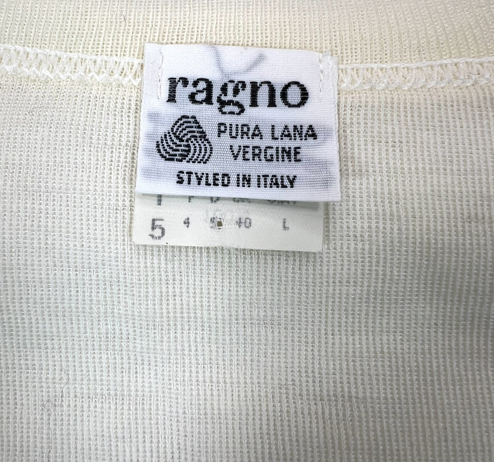 Vintage Wool Base Layer Women’s Large Cream NWT NOS Made in Italy