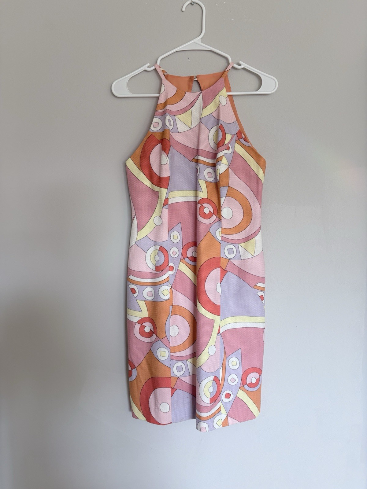 Vintage Psychedelic Print Halter Mini Dress Miss Jackson’s Tulsa Size 8 Mod Op