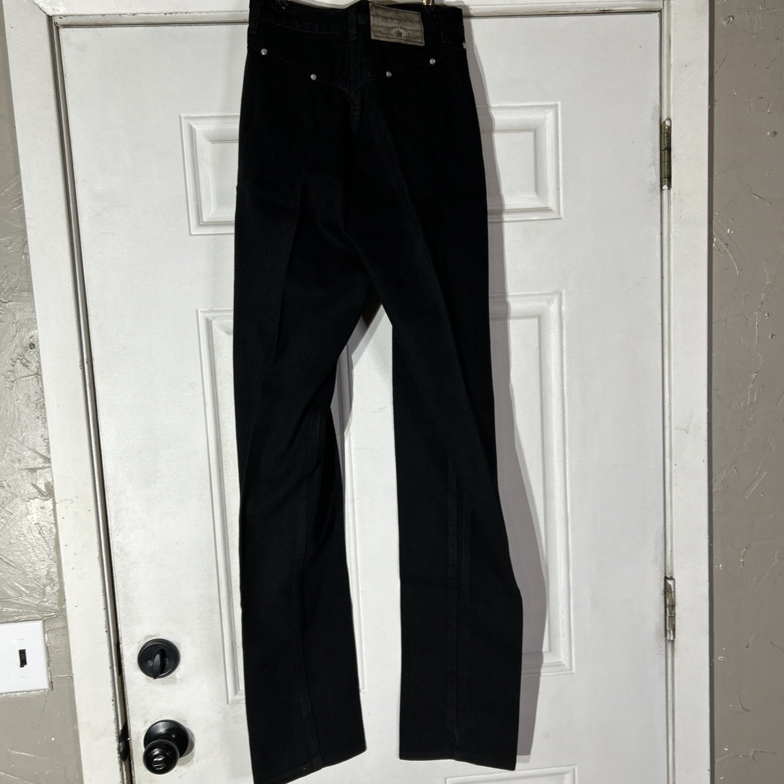 Vtg 80s Rockies Rocky Mountain Black Bareback High Waist Western Jeans USA