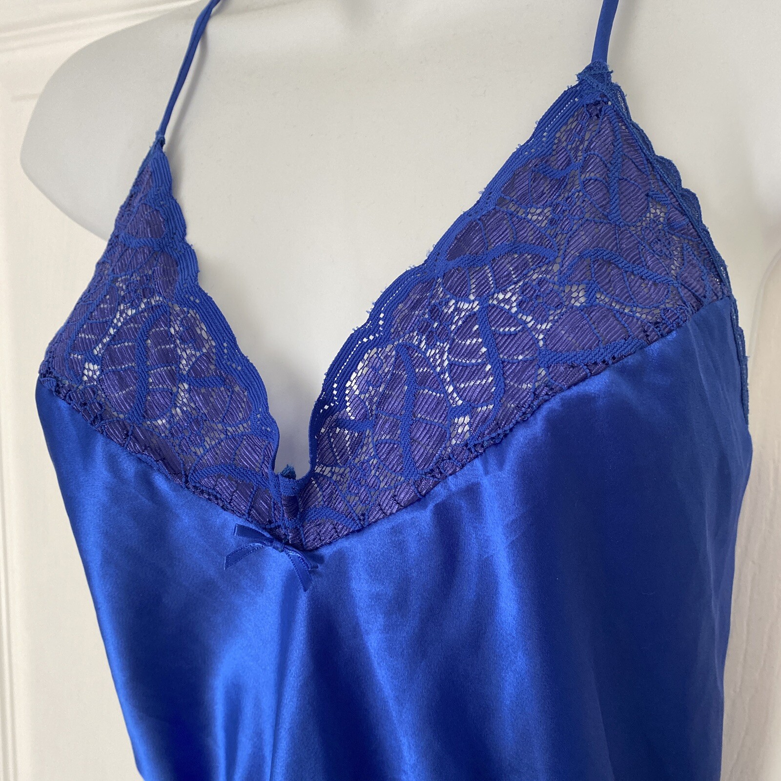 Bodysuit Small One Piece Blue Lace Top Silky Coquette Festival Rave Wear
