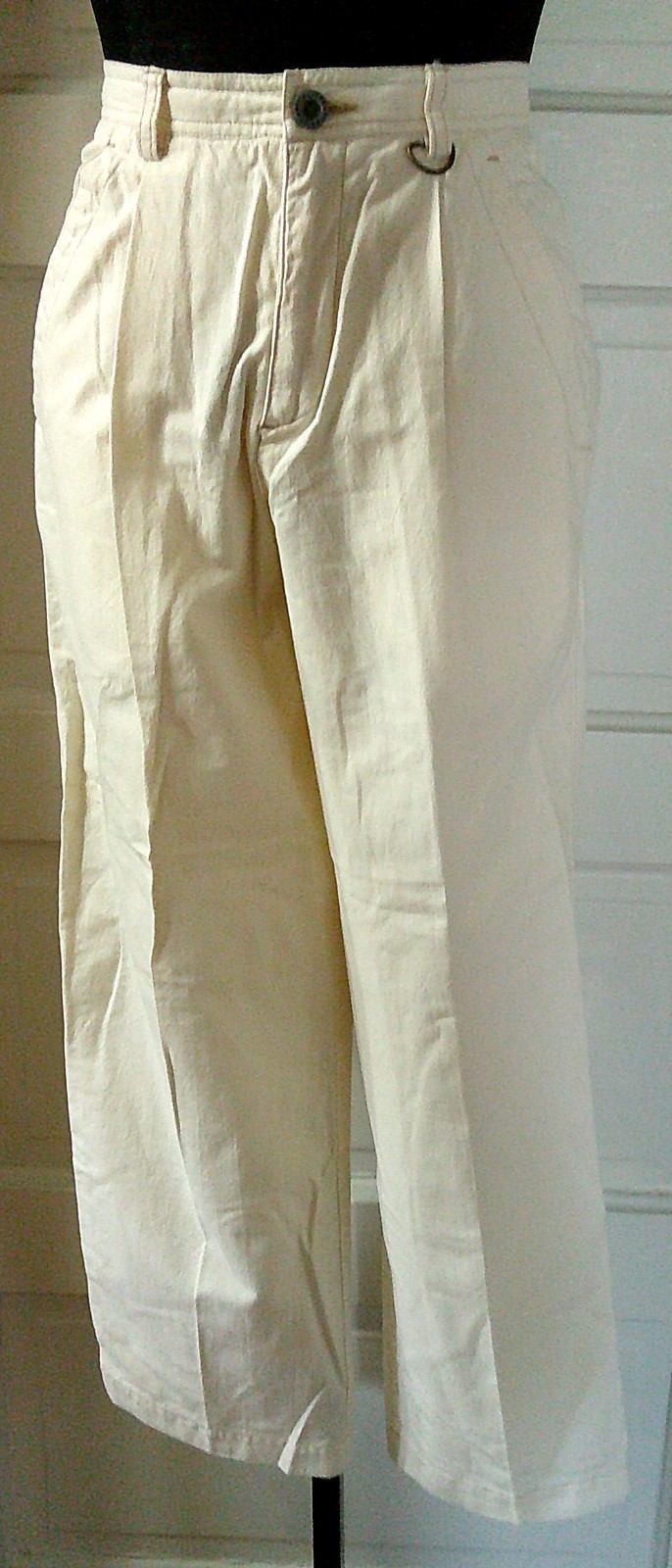 80’s LIZSPORT Beige Pleated Casual Cotton Pants Slacks Trouser 2P