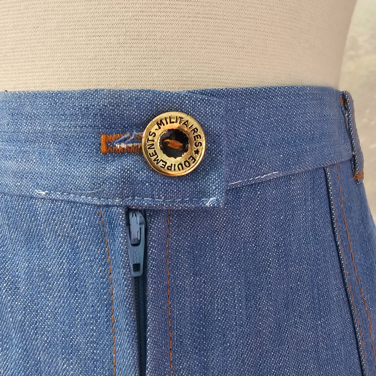Vintage 1970s Sears The Fashion Place Denim Culottes High Waist Gaucho Pants