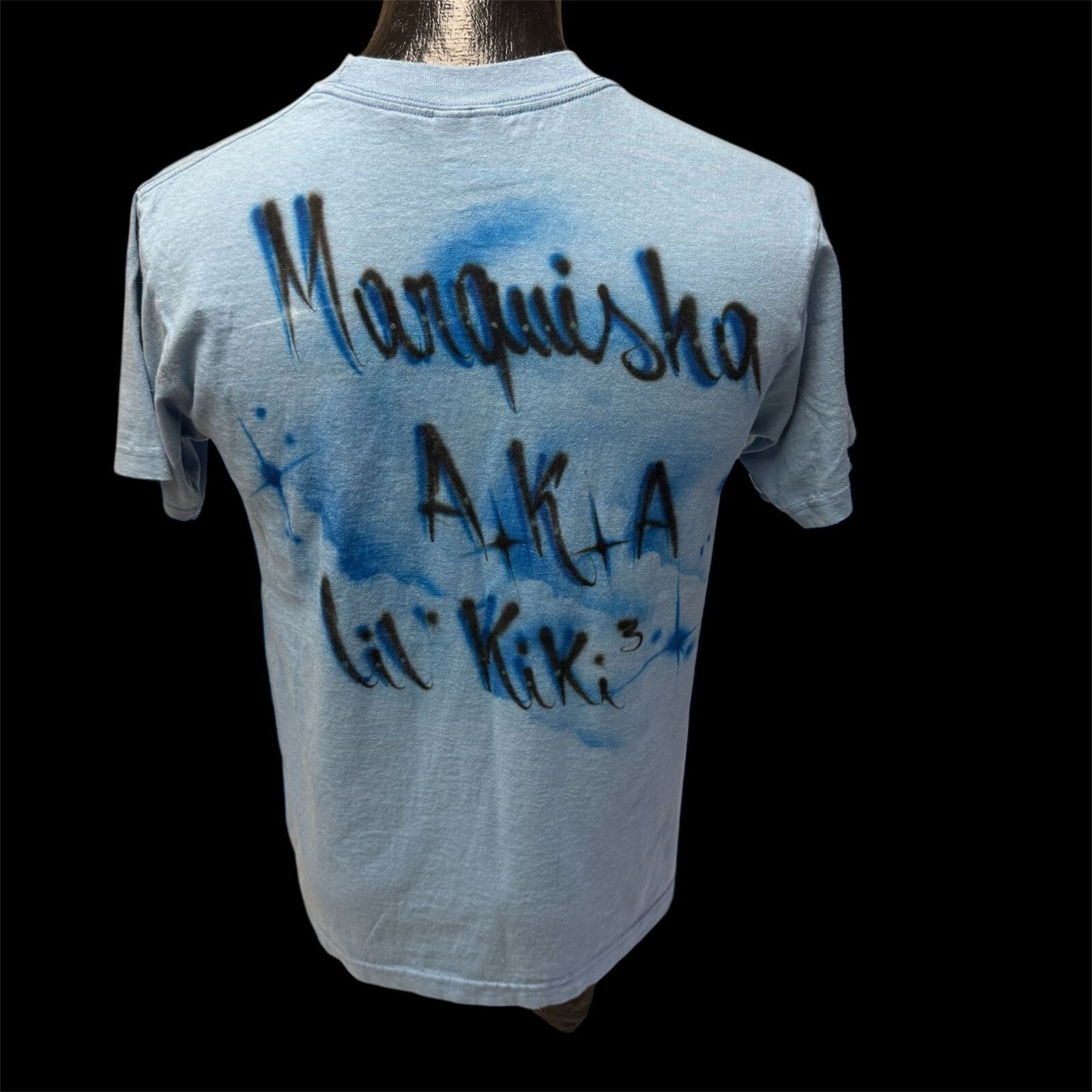 Vtg 80 90’s BNK Blue TIGGER Air Brushed Marquisha AKA Lil KiKi T Shirt USA M