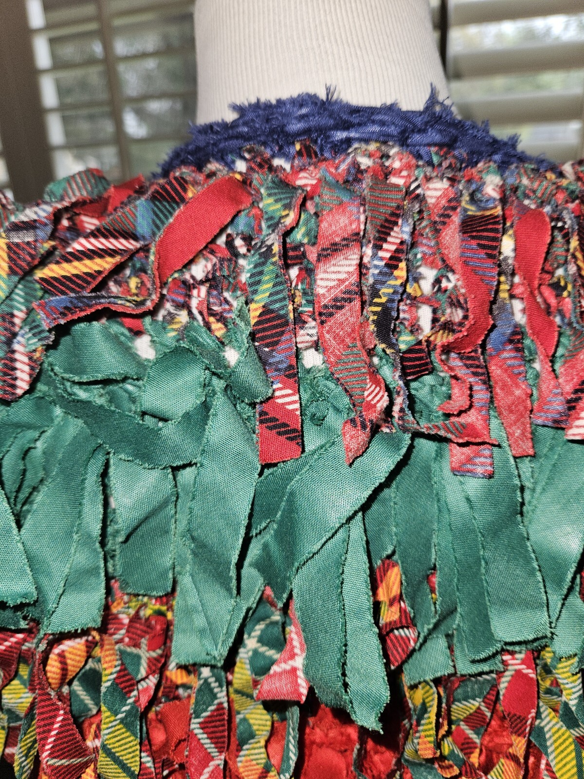VTG 1989 Estelle Gracer Hippie Rag Rug Artisan Vest Multicolored Open Size S