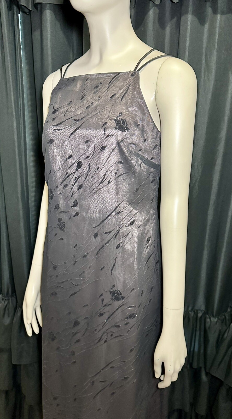 VTG Y2K Arianna By Rachel Kaye Black Mesh Overlay Whimsigoth Dress Sz 4
