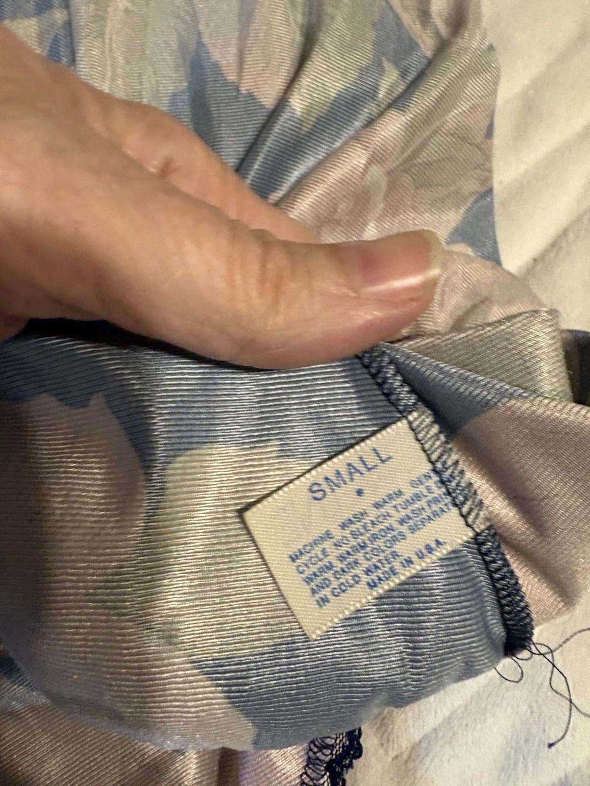 VTG Sexy 70s Lorraine Womens S Nylon Nightgown Retro Floral Blue Long Slip Dress
