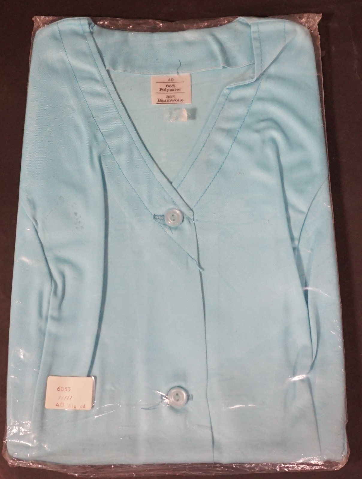 True Vintage Womens House Dress House Smock 1/2lg Blue Size 40 Blend w/ Original Box