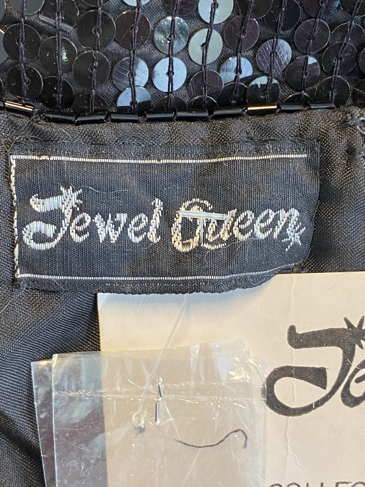 Vintage Jewel Queen Womens Dress Size Large Flapper Gala Sequins Prom Hoco LBD