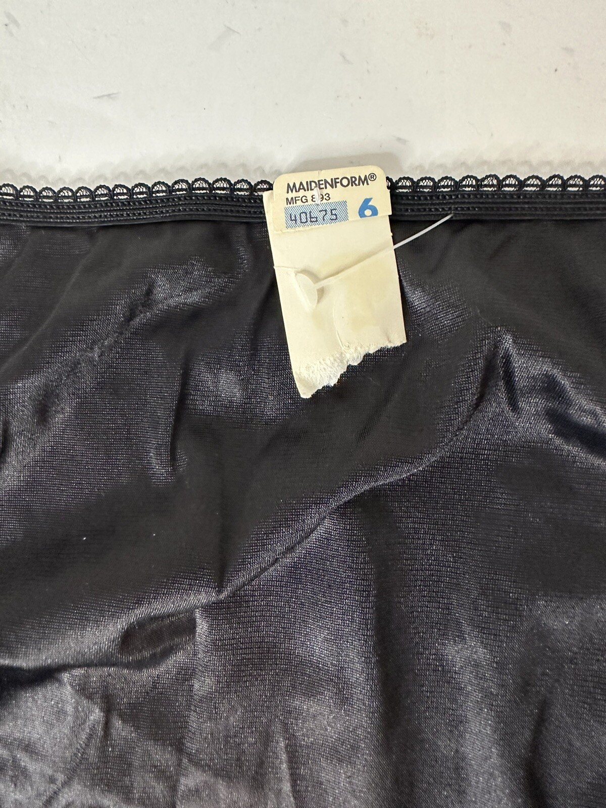 Vintage Panty Maidenform Sz 6 Bloomers black Lace Trim Style 40614 NOS wise buys