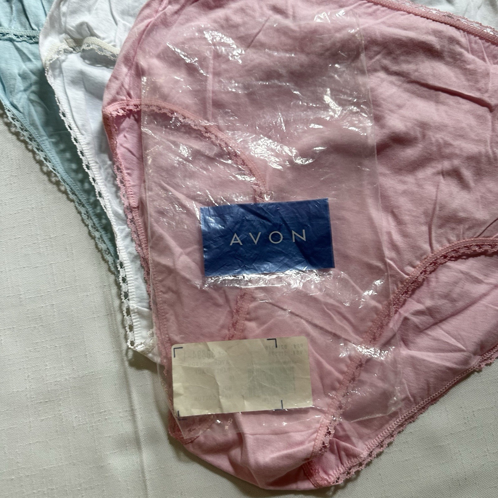 Vtg 1997 AVON Intimates 3-pack Granny Panties Briefs NOS Size 10 Picot Trim Y2K