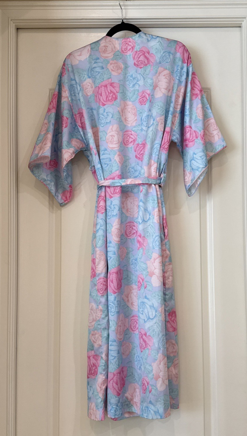 VTG Givenchy Intimité Paris Set Sz M Floral Robe & Peignoir Pastel Golden Girls*