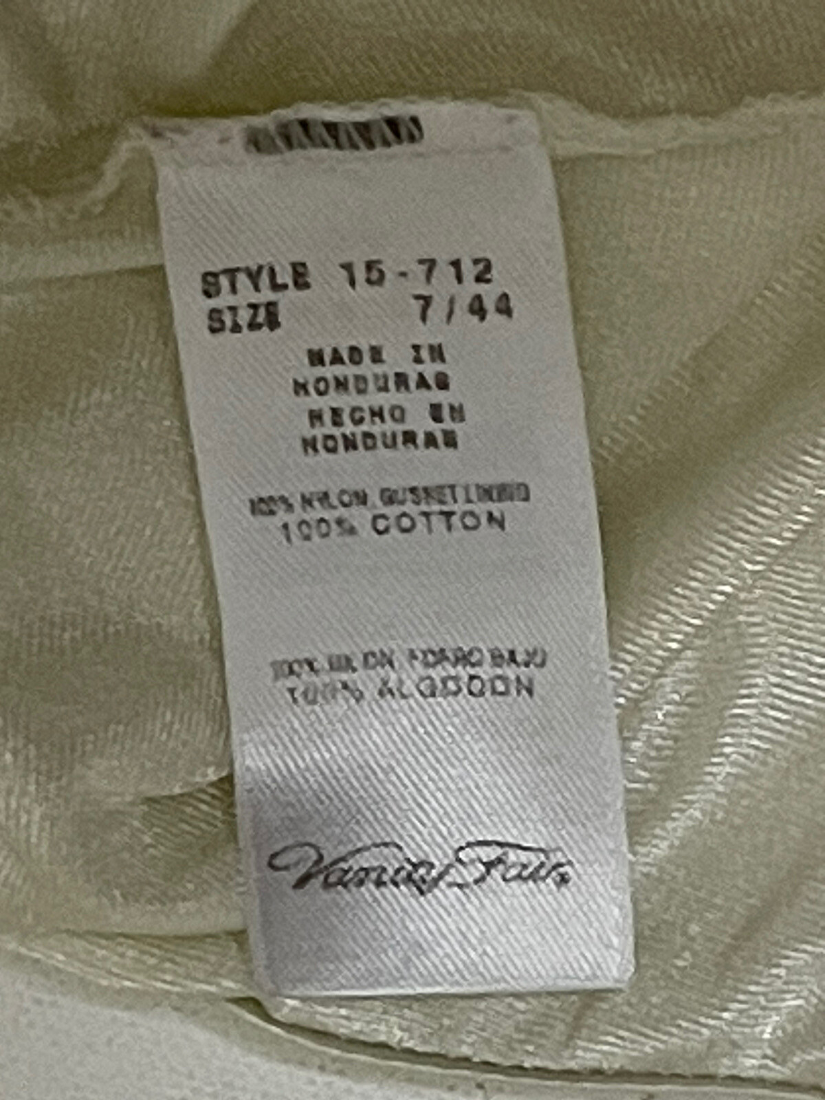 VTG Vanity Fair Panties Butter Soft Nylon Second Skin Hi-Cut Panty Briefs 7/44