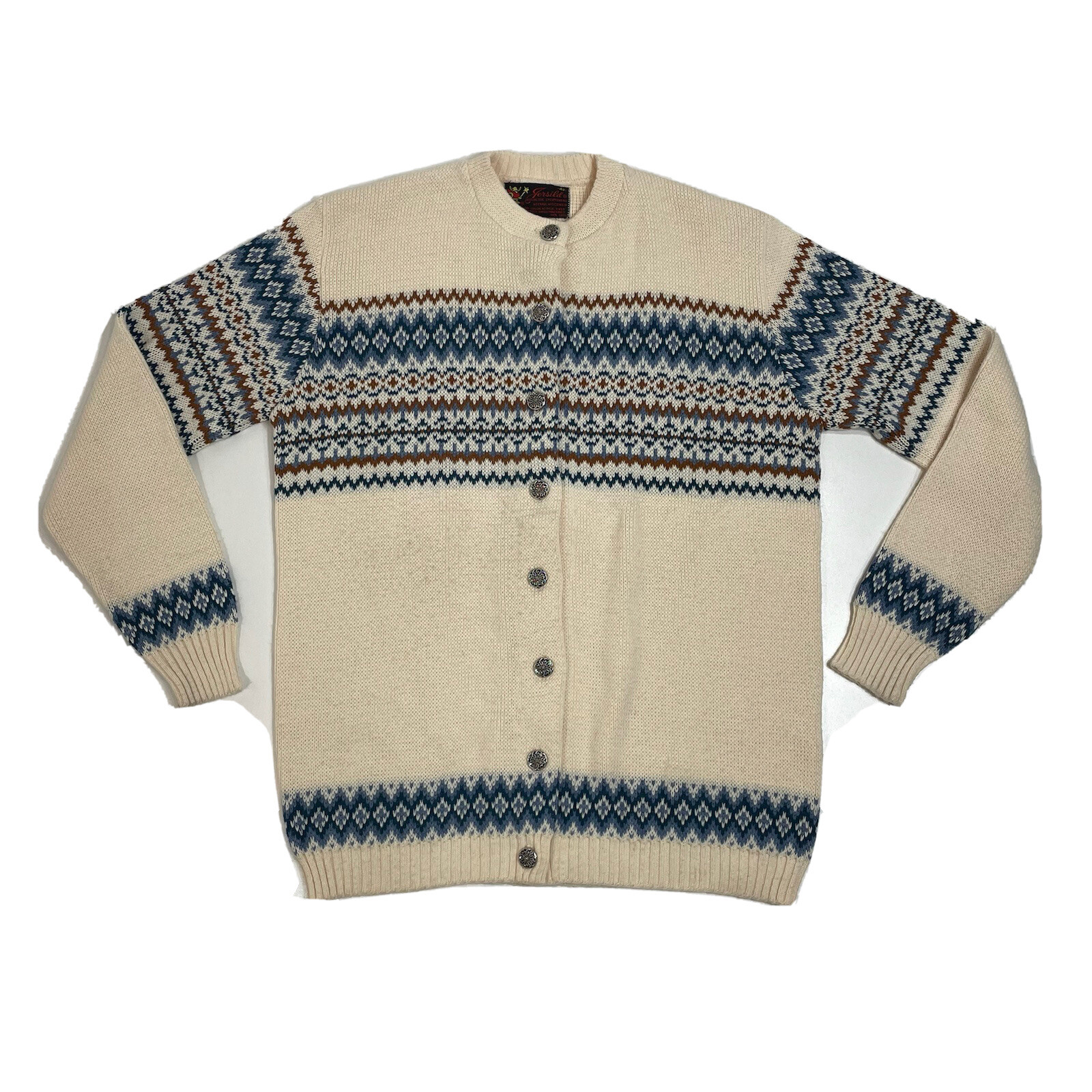 Vintage Swiss Jersild Cardigan Knitted Button Sweater Women’s Size 42