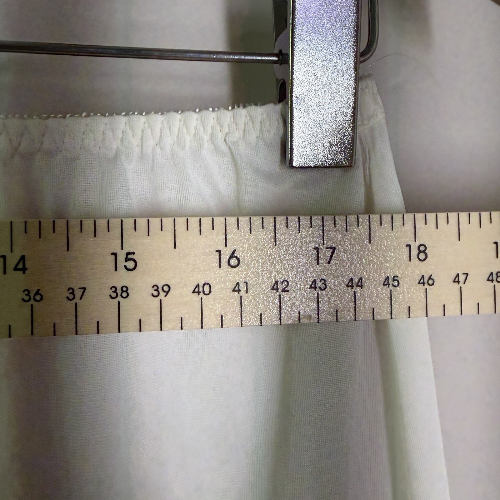 Rare true vintage 1960s/1970s Empress Maid white maxi half-slip Sz S-M