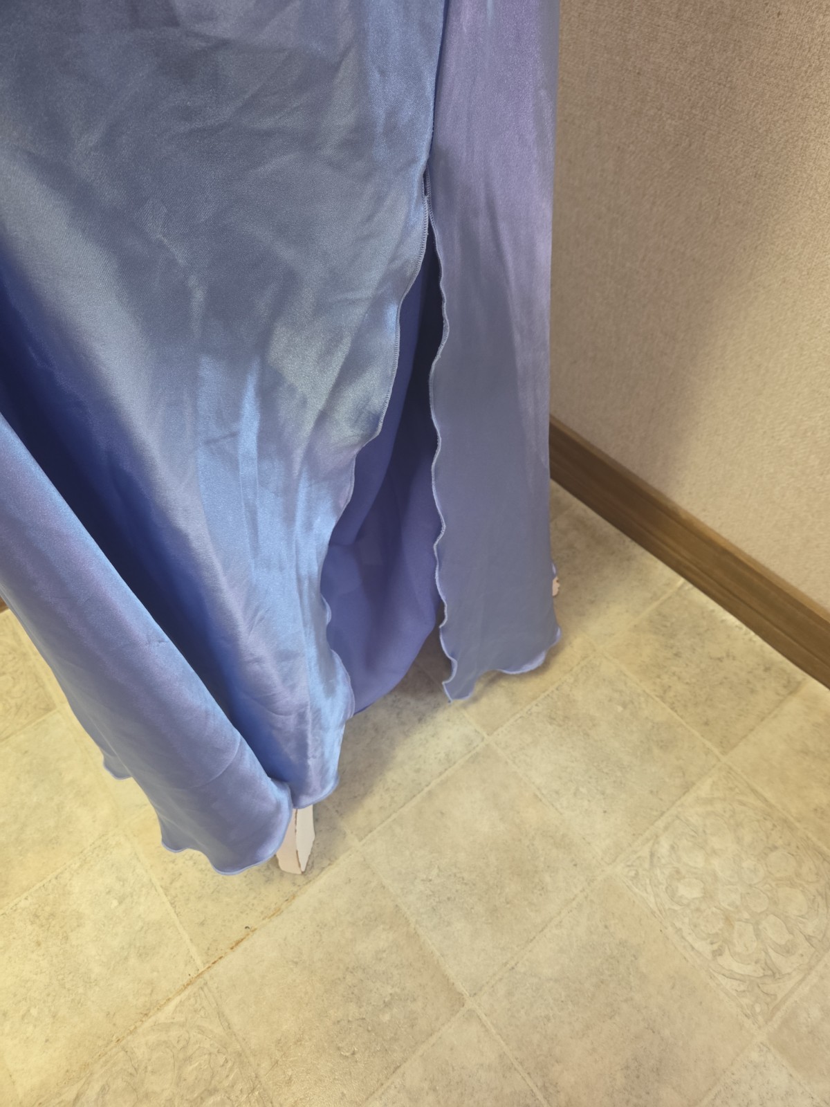 Teeze Me Y2K Slip Dress 11/12 Blue Spaghetti strap Dbl Layered