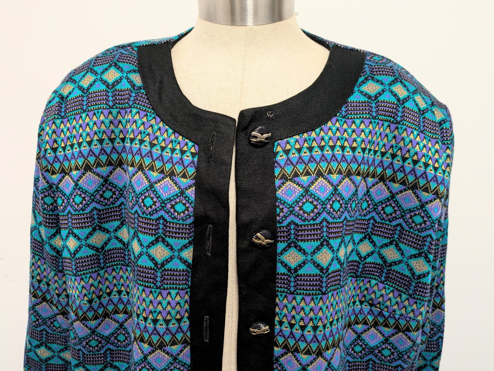 Vintage Tracy Richards Multicolor Long Sleeve Knit Sweater 22Wp Artsy Mature Fun