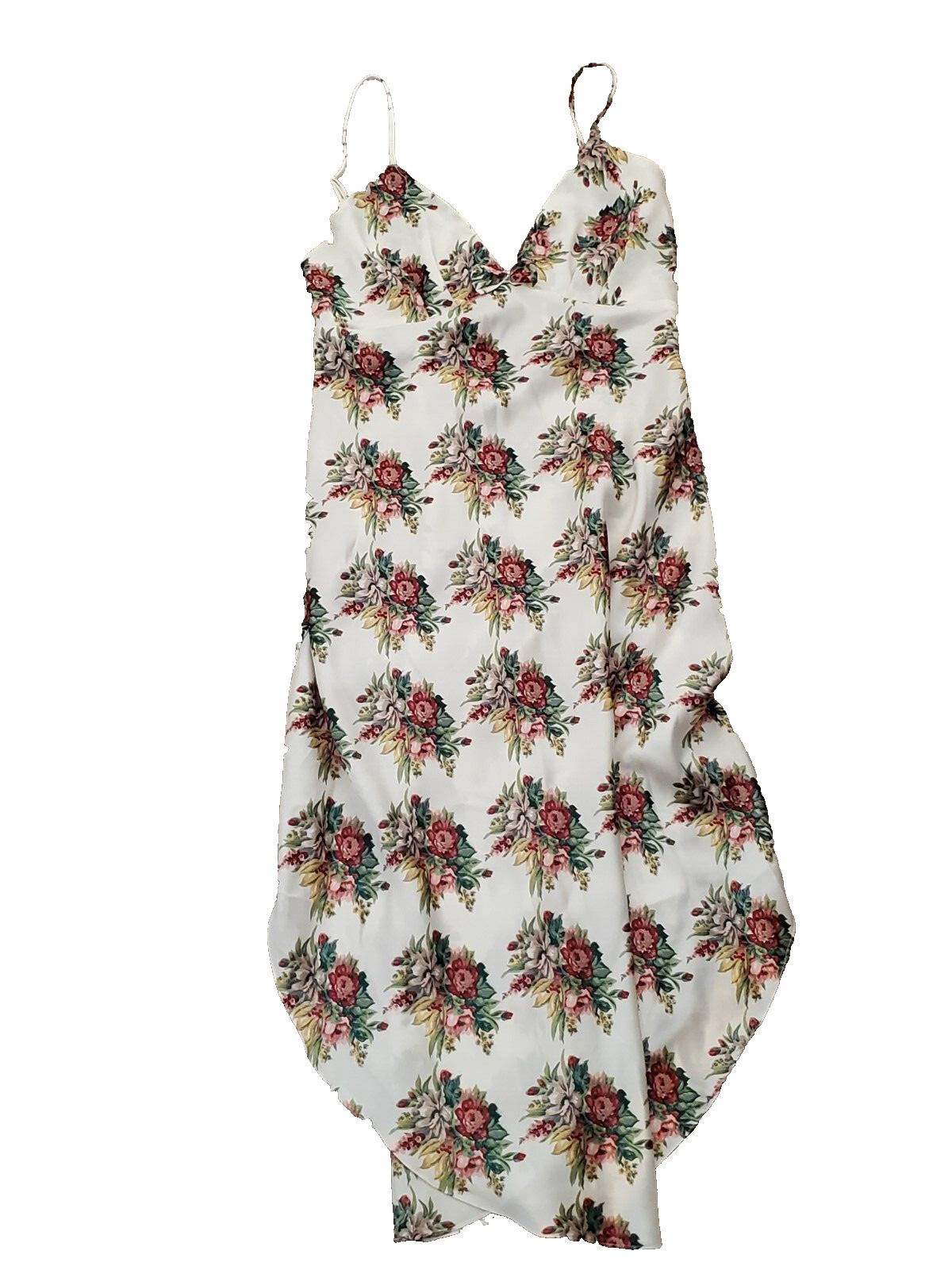 Linda Exclusive for EATON Vintage Satin Nightgown Lingerie Floral Roses AS IS