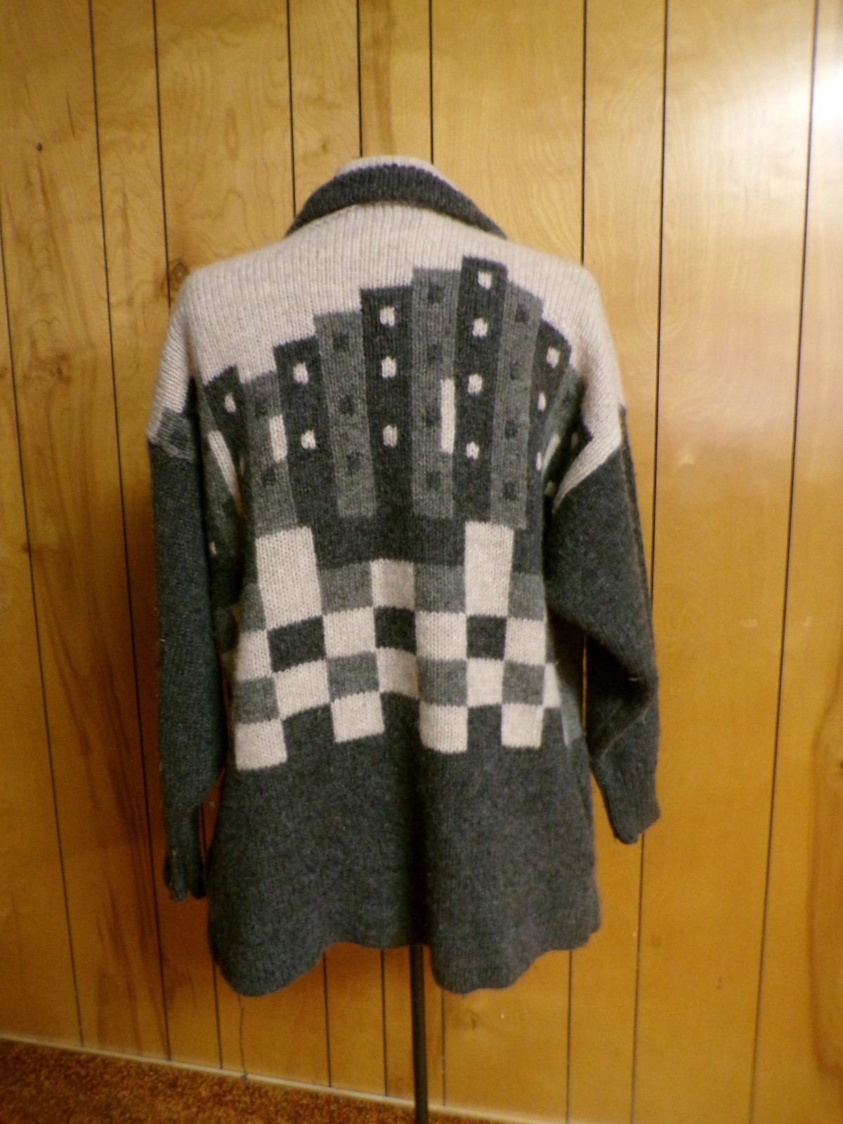 Vintage LE ROY KNITWEAR Wool Cardigan Sweater Size Large