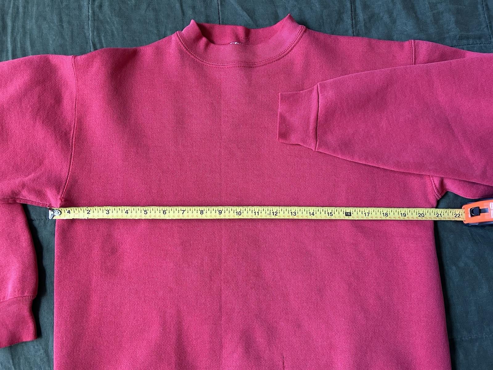 vintage 70s 80s Red sweatshirt medium, Loopwheel Construction, Cotton