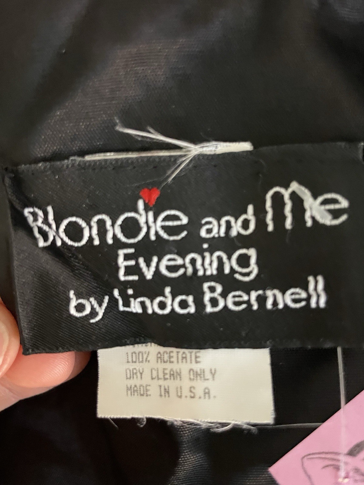 Vintage Blondie And Me By Linda Bernell Black Velvet And Silver Formal Dress