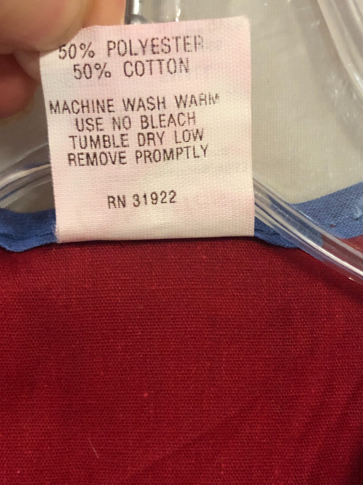 Vintage 1983 Goblettes Red & Blue M/L Smock Top Snap Closure NOS Deep Pockets