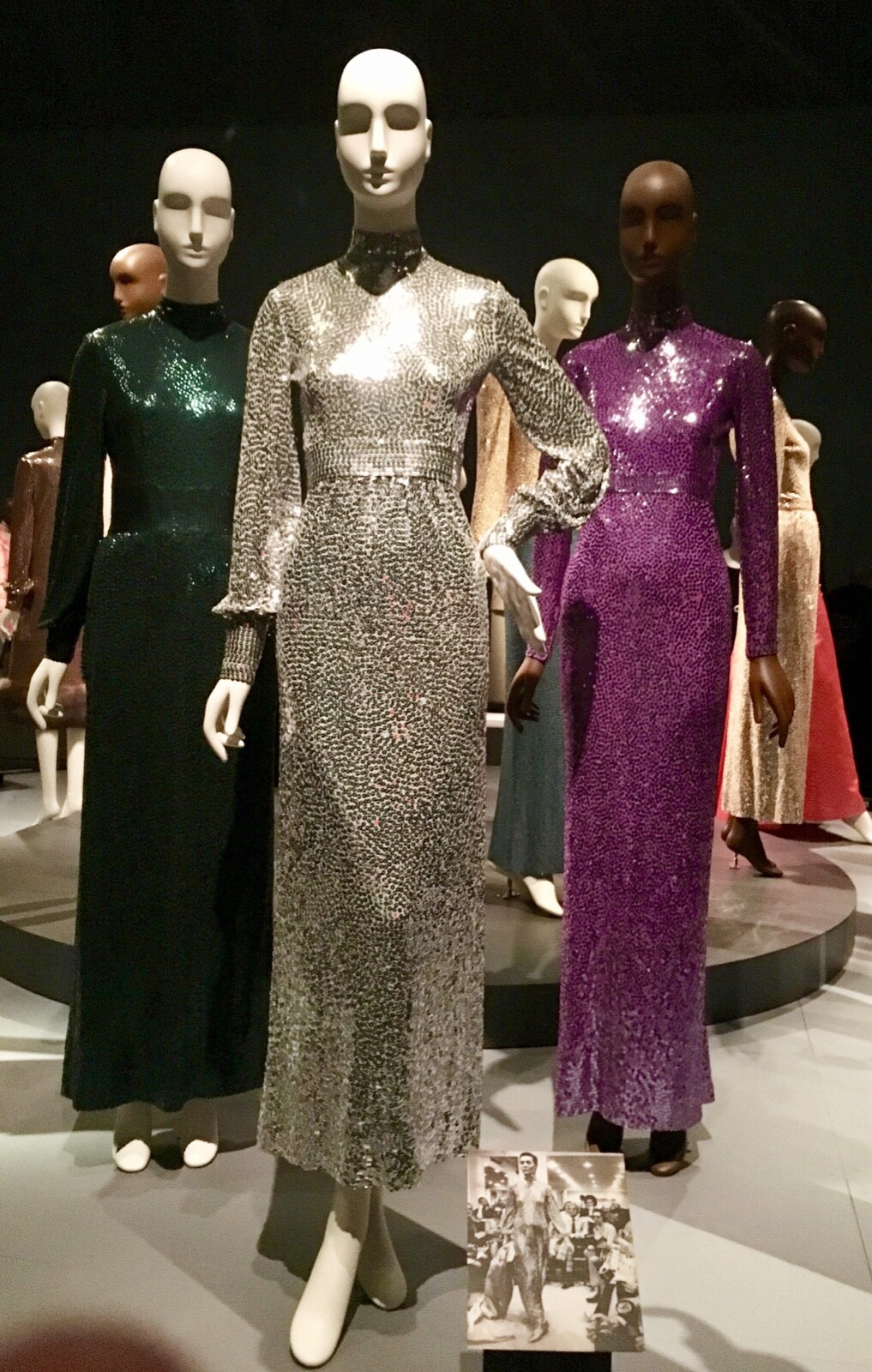 Norman Norell Fuchsia Sequined Mermaid Gown Phyllis McGuire Couture Collection