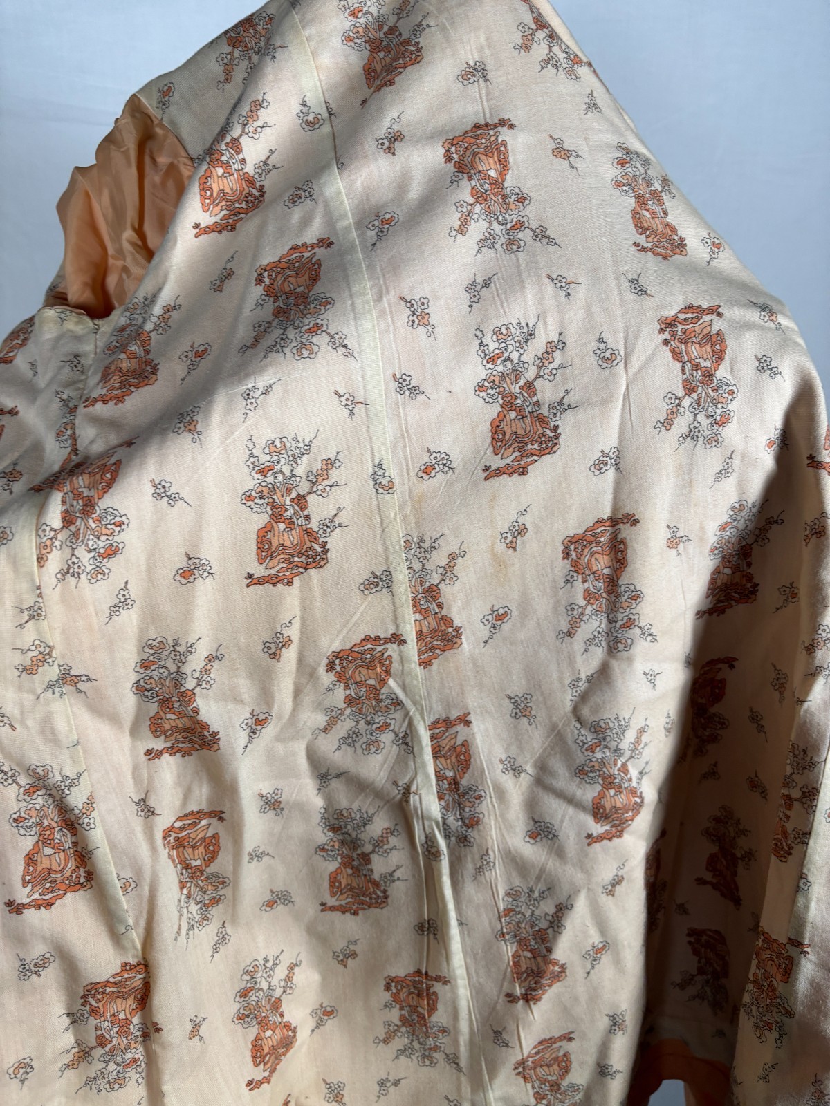 Vintage 70s Fleet Street Rain/Shine Coat Sherbet Orange Trench Coat Sz XS/S