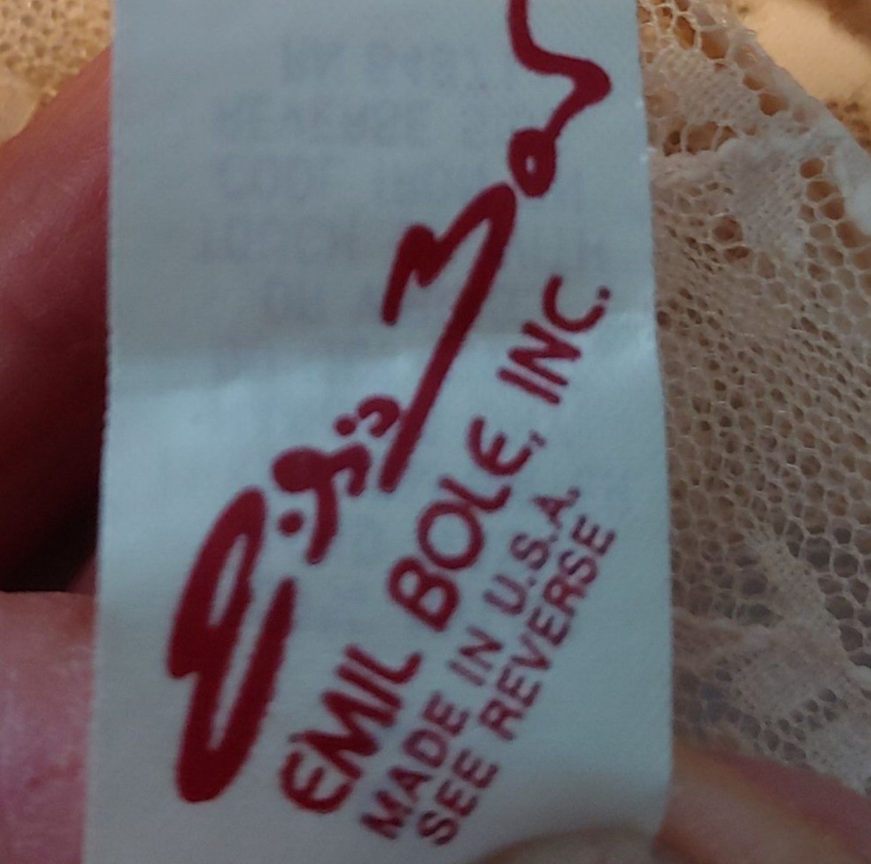 Vtg Emil Bole Lace Wrap Lace Blush Lingerie Boho Fairy Sleeve Boudoir Romantic S