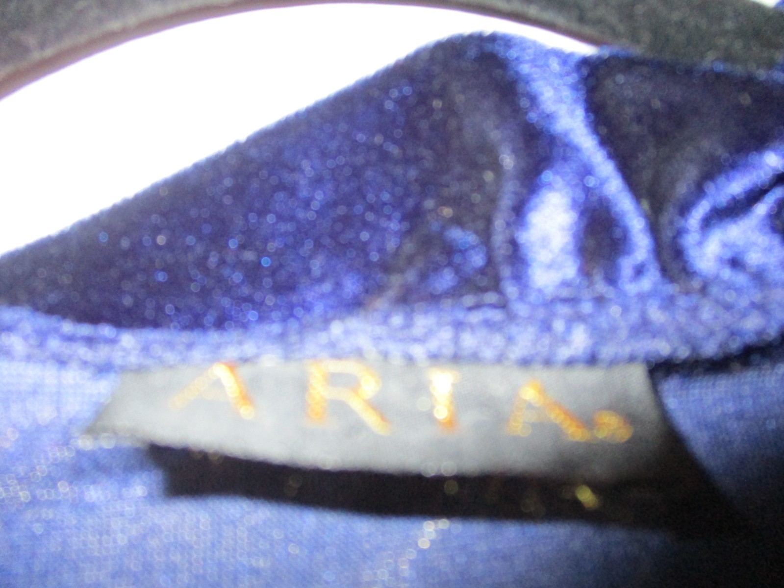 Vintage Aria Deep Blue Velvet Velour Zip Long House Coat / Robe Quilt Bodice M-L